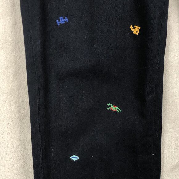 BAND OF OUTSIDERS Pixel‎ Embroidered Chino Pants Sz 34 Blue Button Fly (30x27) - Picture 11 of 11